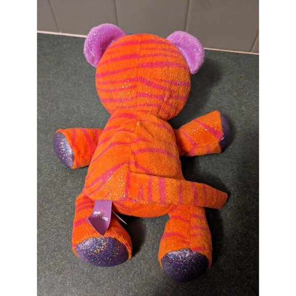 1st & Main Plush Cat Orange Glittery Sparkly Stuffed Animal Blue Eyes - Picture 3 of 7